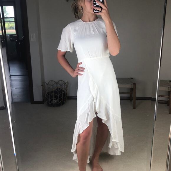 French Connection: Summer White High Low Dress - Picture 1 of 6